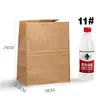 Bolsa de Papel Kraft para Alimentos, Engrosada, a Prueba de Grasa, Fondo Cuadrado, Bolsa de Empaque para Horneado, Bolsa Desechable para Empaque de Pan para Hamburguesas para Llevar