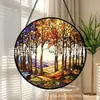 Colgantes de cristal de colores de árboles transfronterizos, decoraciones de cristal para el hogar, decoraciones para ventanas, atrapasoles para el jardín