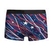 Calzoncillos bóxer de seda de leche con cintura media y elásticos para hombre, con estampado del Día de la Independencia de Amazon, transfronterizos