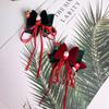 Pasador de Navidad con Lazo para Bebé Pasador para Flequillo de Niña Accesorios Navideños para Niña Pin de Astas para Niña