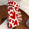 Venda Quente Transfronteiriça Design de Coração Vermelho Tela Cheia Adequado para Capa de Celular Samsung S25 Ultra Cobertura Total Película S24 Capa Protetora