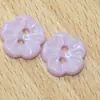 En stock, botones florales repujados multicolor, flor de cinco pétalos tridimensional con dos ojales, botones de resina para camisas de mujer, botones pequeños coloridos