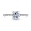 Anillo de flor de hielo de corte de gema colorida de TikTok más vendido, diamante de alto carbono súper brillante, anillo de moda, simple y versátil, disponible para transmisión en vivo y dropshipping