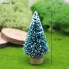 Casa de bonecas transfronteiriça seda de sisal tasong de neve árvore de Natal simulada cena em miniatura qiongma com floco de neve pequena árvore de agulha de pinheiro