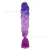 Fibra química de tres colores, cuatro colores, cinco colores, degradado, seda de alta temperatura, trenza grande, trenza jumbo, trenza burbuja, material para trenzas de cabello