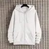Nueva Moda Tendencia Sencilla Cremallera Con Capucha Versátil Chaqueta Casual Sudadera Holgada Cremallera de Plástico Superior Al Por Mayor