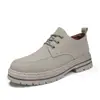 Zapatos Martin de caña baja para cuatro estaciones de dropshipping, Botas de moda con cordones de color ruibarbo, Zapatos casuales para hombre para trabajo al aire libre