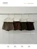 Traje Adelgazante T-PLATFORM Pantalones Cortos Línea A 2026 Invierno Cintura Alta Ropa Exterior Pantalones Casuales de Pierna Ancha Mujer 26190