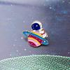 LiquidaciónBroche de Astronauta Insignia de Dibujos Animados Esmalte Metal Estilo Ins Pin de Solapa de Moda para Parejas