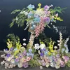 Flores Artificiais Coloridas de Dopamina para Montagem de Cena de Casamento, Arranjos de Flores de Seda, Materiais Florais, Flores para Decoração de Painel de Casamento