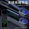 Caja de almacenamiento para huecos de asiento de coche cargador inalámbrico con cable carga rápida PD 30W almacenamiento de teléfono móvil cargador flash para coche