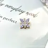 Brincos da coleção F136 liga de titânio roxo claro dourado, piercings labiais G23 titânio rosca interna zircônia, joias para piercing