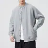 Roupas Masculinas Fengshe / Moletom Masculino de Manga Longa com Malha Waffle Retrô Japonês, Jaqueta Simples Solta Estilo Americano, Tamanho Grande