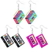 Consola de Juegos Rosa Acrílica Cubo de Rubik Patines Caramelo Teléfono Radio Tacones Altos Pendientes Accesorios de los 80