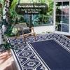 Equipo de Estilo Camping Personalizado Alfombra para RV Tejida con Tubo de PP Anti-Envejecimiento y a Prueba de Humedad Alfombra para Exterior para Jardín Patio Césped