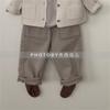 Ins estilo coreano niños y niñas primavera nuevo pantalón para niños moderno moderno línea de color en contraste elástico casual pantalón recto