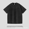 Camiseta 100% Algodão Retrô Americano Solta Tendência Manga Curta Casual Versátil Ombro a Ombro Meia Manga Camiseta 100% Algodão para Homens e Mulheres