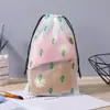 Saco de embalagem de plástico fosco pe pequeno saco de armazenamento Margarida pacote de bolso rosto toalha de roupa pacote embalagem saco de cordão