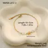 Pulsera de Acero Inoxidable Estilo Nuevo Europeo y Americano, Estrella de Mar con Cuentas de Colores, Estilo Océano, Acero de Titanio, Oro de 18K, Joyería de Mano Versátil de Lujo Ligero para Mujer