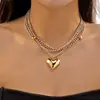 Colar Europeu e Americano Transfronteiriço Simples de Corrente Empilhável Conjunto de 4 Peças Moda Versátil Colar Multicamadas Corrente para Clavícula para Mulheres Atacado