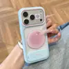 Soporte de Pegatina Gradiente Melocotón Adecuado para Funda de Teléfono Apple 18 Pro Max 17/16 Alto Valor Estético 15 Diseño de Ventana Grande