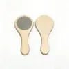Espejo de Maquillaje de Mano Creativo Espejo con Mango Especial para Salón de Belleza Espejo de Maquillaje Portátil Tocador Espejo Redondo Pequeño Se Puede Personalizar el Logo