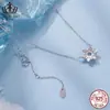 Aifula Prata Esterlina S925 Simples e Versátil Colar de Floco de Neve de Inverno Moda Corrente para Clavícula Joias Femininas Atacado