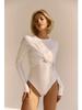 Ropa de Mujer Nueva Otoño e Invierno 2025 Tops Sencillos de Manga Larga Ajustados Color Puro Moda Jumpsuit Elegante con Pliegues Retorcidos