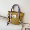 Bolsa de Palha Trançada Super Popular para Mulheres, Novo Modelo 2026, Pequena Bolsa de Mão Exquisite, Bolsa de Palha, Bolsa Cesta Tote