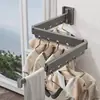 Estante plegable para secar ropa poste retráctil para secar estante de secado de ropa estante de secado de pared plegable moderno minimalista sin clavos