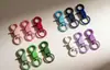 Llavero con Anilla de Resorte de Cierre de Perro Pintado de Colores Accesorio DIY Macarrón Colgante de Muñeco de Dibujos Animados