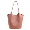 Bolsa Balde da Moda de Grande Capacidade Cor Sólida 2025 Nova Bolsa de Design Nicho Coreano Bolsa Tote Elegante para o Dia a Dia