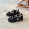 Zapatos Pequeños de Cuero Estilo Coco Chanel para Niña Dulce 2026 Nuevo Estilo Primavera/Otoño Zapatos Planos de Moda Elegantes Estilo Princesa Ins con Lazo