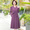 Vestido de Mãe Outono 2024 Novo vestido Para meia-idade e idosos tamanho plus Vestido de Casamento Duas peças Vestido de Sogra