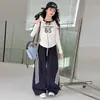 Conjunto de Niña Moda Otoño 2026 Nuevo Estilo para Niñas Mayores Estilo Coreano Ropa Infantil Pantalones Cargo para Niños Ropa Deportiva de Otoño