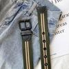 Jeans Feminino Fashionável Estilo Coreano Decoração Cinto Sem Furos Cinto de Lona Cordão Versátil para Mulheres