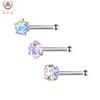 Venta Caliente Transfronteriza 316 Acero Inoxidable Clavos para Nariz Anillo para Nariz Multifuncional de Circonita Adorno para Nariz Anillo Universal de Acero de Titanio Suministro Directo de Fábrica