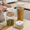 Frasco Sellado Frasco para Granos Almacenamiento de Cocina Caja de Plástico Transparente de Grado Alimenticio Bocadillos Artículos Secos Frasco para Almacenamiento de Té