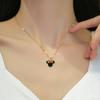 Yunyao Jewelry Acero Inoxidable CompletoLujo LigeroMinnie Estilo Minimalista de Dibujos Animados Collar Chapado en Oro para Mujer Moda