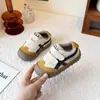 2025 Moda Outono e Inverno Sapatos Casuais Listrados Macios para Crianças Meninos e Meninas Leves para Esportes ao Ar Livre