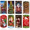 Qzbmt041-052 Cortina de Puerta Navideña Transfronteriza Decoración de Ancho de Puerta Papá Noel Decoración Festiva Banderín