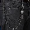 Cadenas Populares para Pantalones de Hombre y Mujer en Amazon Hip-Hop Punk Dados Viejos Cadena de Cintura de Doble Capa Cadena Corporal Joyería Hecha a Mano Venta al por Mayor
