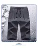 Novedad Verano 2026 Pantalones Cortos de Seda Helada para Hombre, Pantalones Casuales Finos, Alta Elasticidad, Secado Rápido, para Fitness Running, Pantalones de Seda Helada de Tres Cuartos