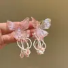 Pendientes Largos con Borla de Flor de Zirconia con un Toque de Lujo Ligero y de Alta Gama, Pendientes de Artesanía Pesada Estilo Bosque, Modernos y de Diseño Único