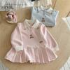 Vestido de Niña Ningli Otoño Nuevo Elegante Vestido de Princesa para Bebé Estilo Preppy Vestido Polo para Niños Primavera y Otoño