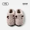 Pantuflas de algodón para pareja de invierno para mujer, pantuflas cálidas de felpa para uso en casa en invierno, pantuflas de felpa antideslizantes para exteriores para hombre