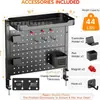 Estante de almacenamiento de tablero perforado de escritorio, accesorio vertical de gaming con clip, organizador de escritorio sin taladro con clip para escritorio de dormitorio