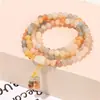 Nuevo Pulsera de Jade Dorado de Xinjiang, Popular en Templos, Pulsera de Oración de 108 Cuentas, Pulsera de Cuentas Redondas de Jade al por Mayor