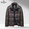 Chaqueta de plumón para hombres jóvenes y de mediana edad, 90% plumón de pato blanco, cuello alto, estilo corto, engrosada, a prueba de viento, abrigo para hombre para ir al trabajo, venta al por mayor