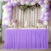 Saia de Mesa de Tule Casamento Mesa de Sobremesas Contorno de Mesa Casamento Luxo Leve High-End Chiffon Pérola Decoração Atmosfera Aniversário
